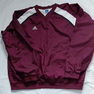 Adidas Men's Maroon Windbreaker Jacket